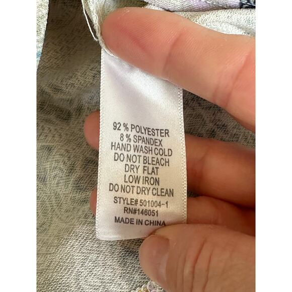 Monteau Los Angeles Patchwork Print summer Dress Womens Med Cottagecore bohemian - Picture 7 of 8